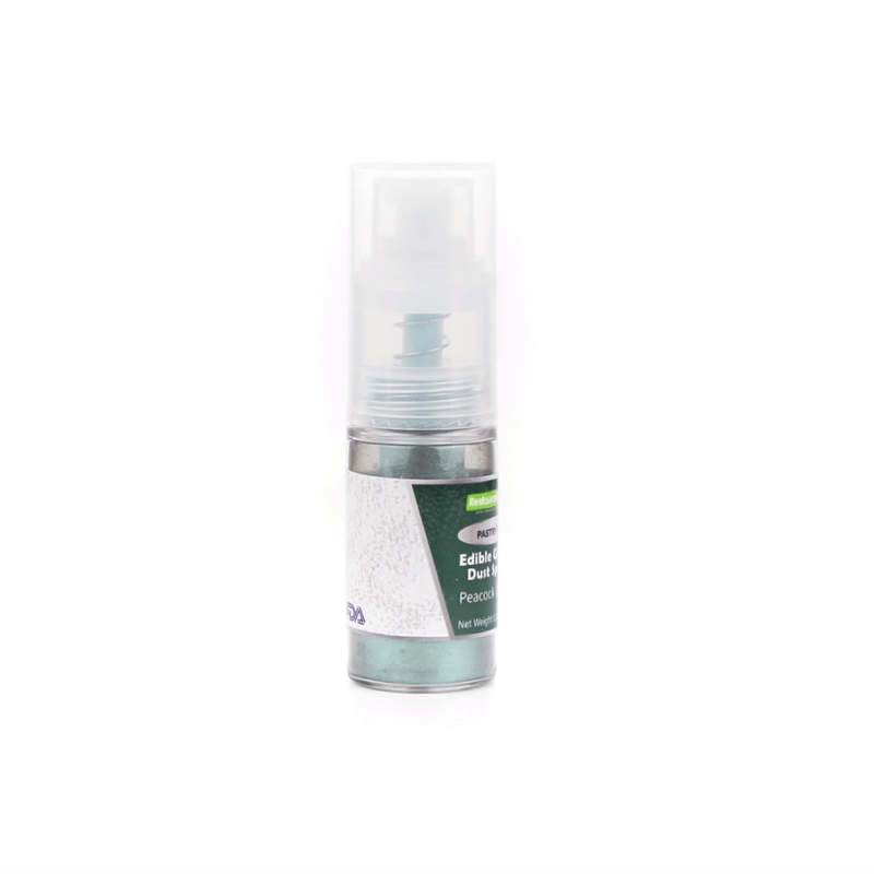 Pastry Tek 5g Peacock Green Edible Glitter Dust Spray - 1 count box