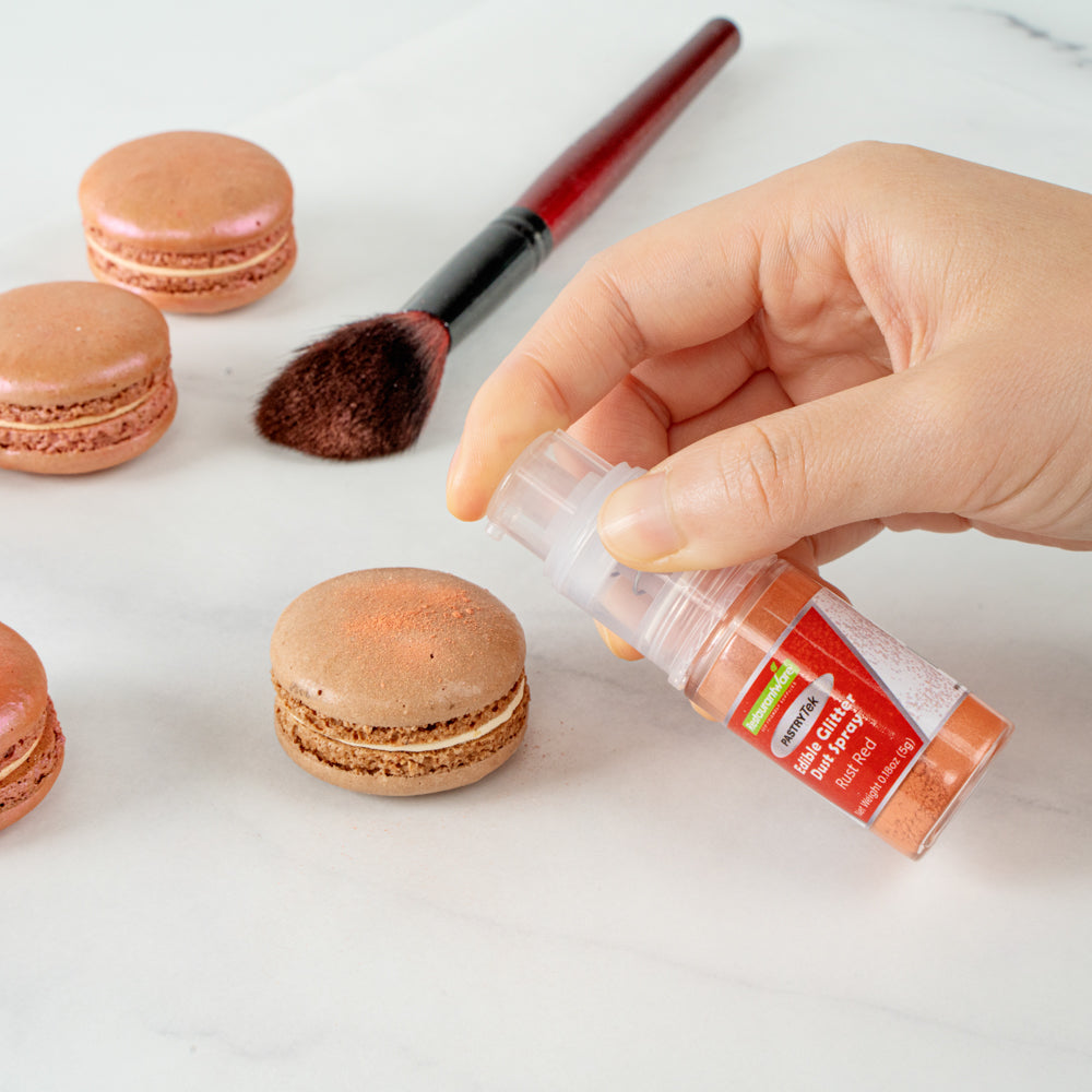 Pastry Tek Rust Red Edible Glitter Dust Spray - 1 count box
