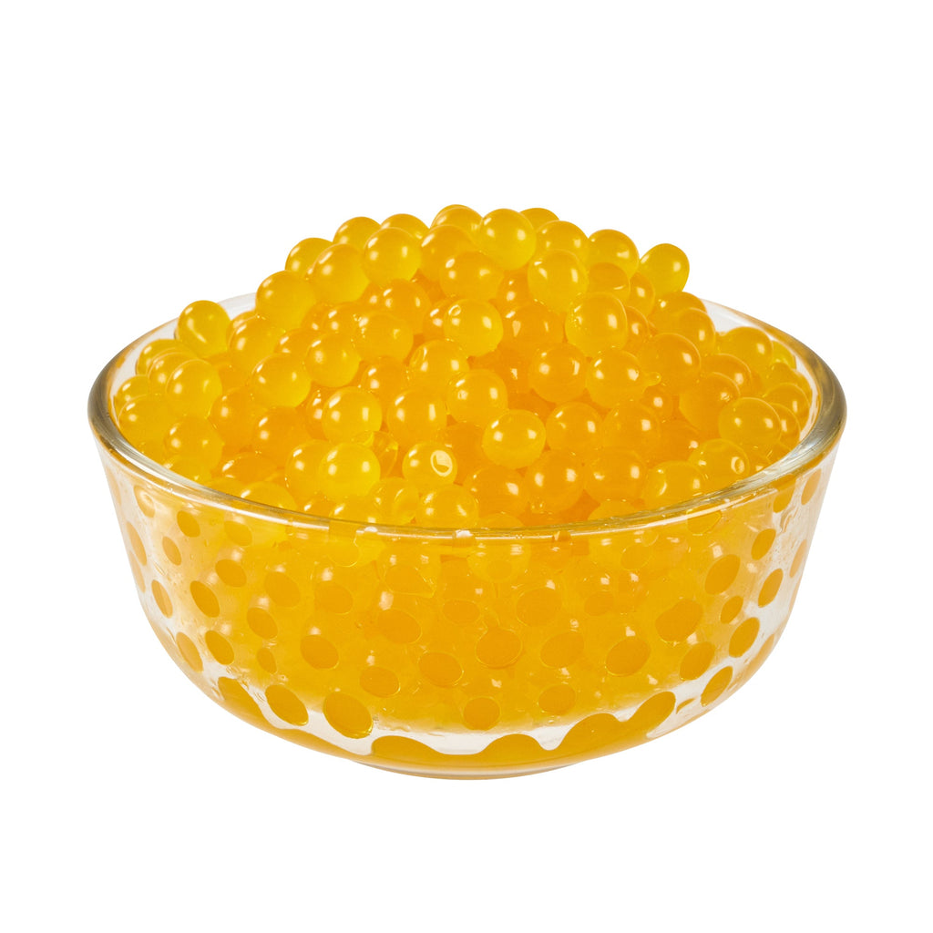 Tea Tek 7 lb Mango Popping Boba - 4 count box