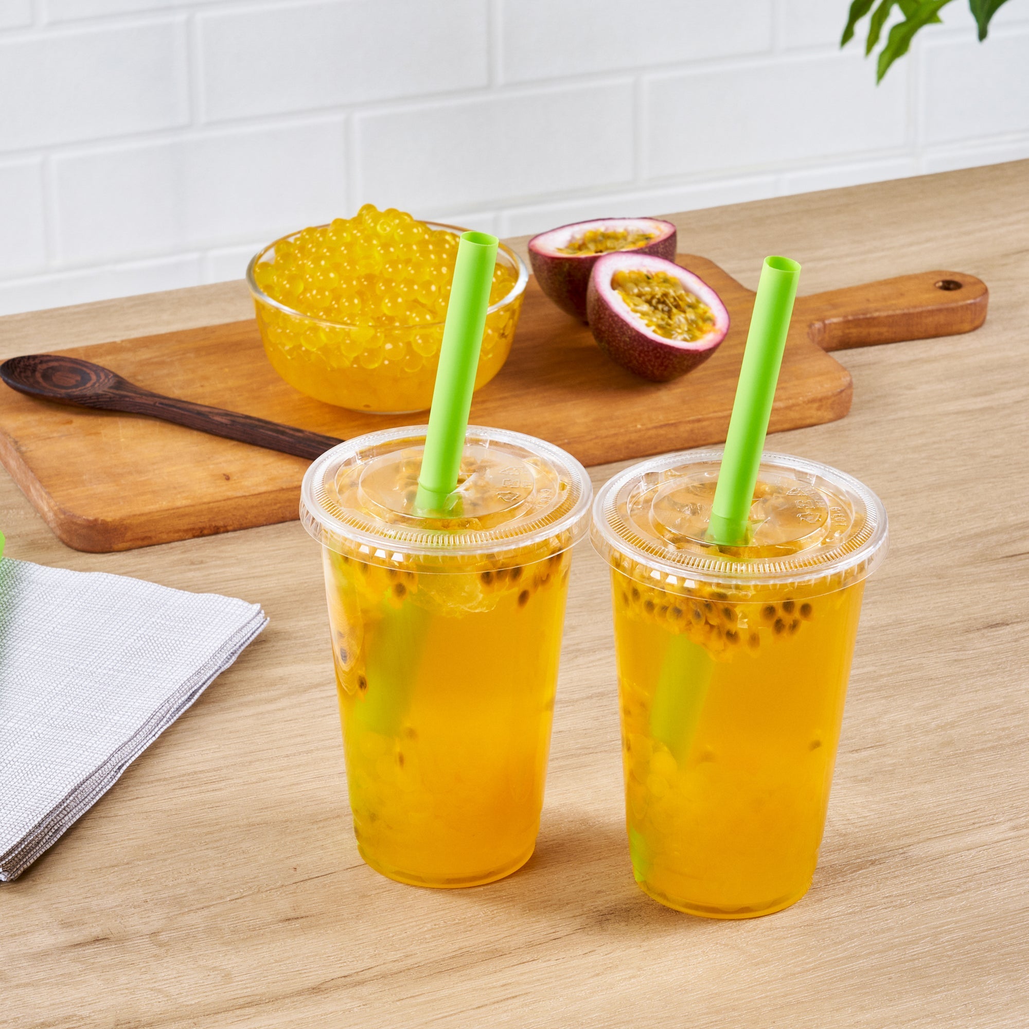 Tea Tek 7 lb Popping Boba - Passion Fruit - 1 count box