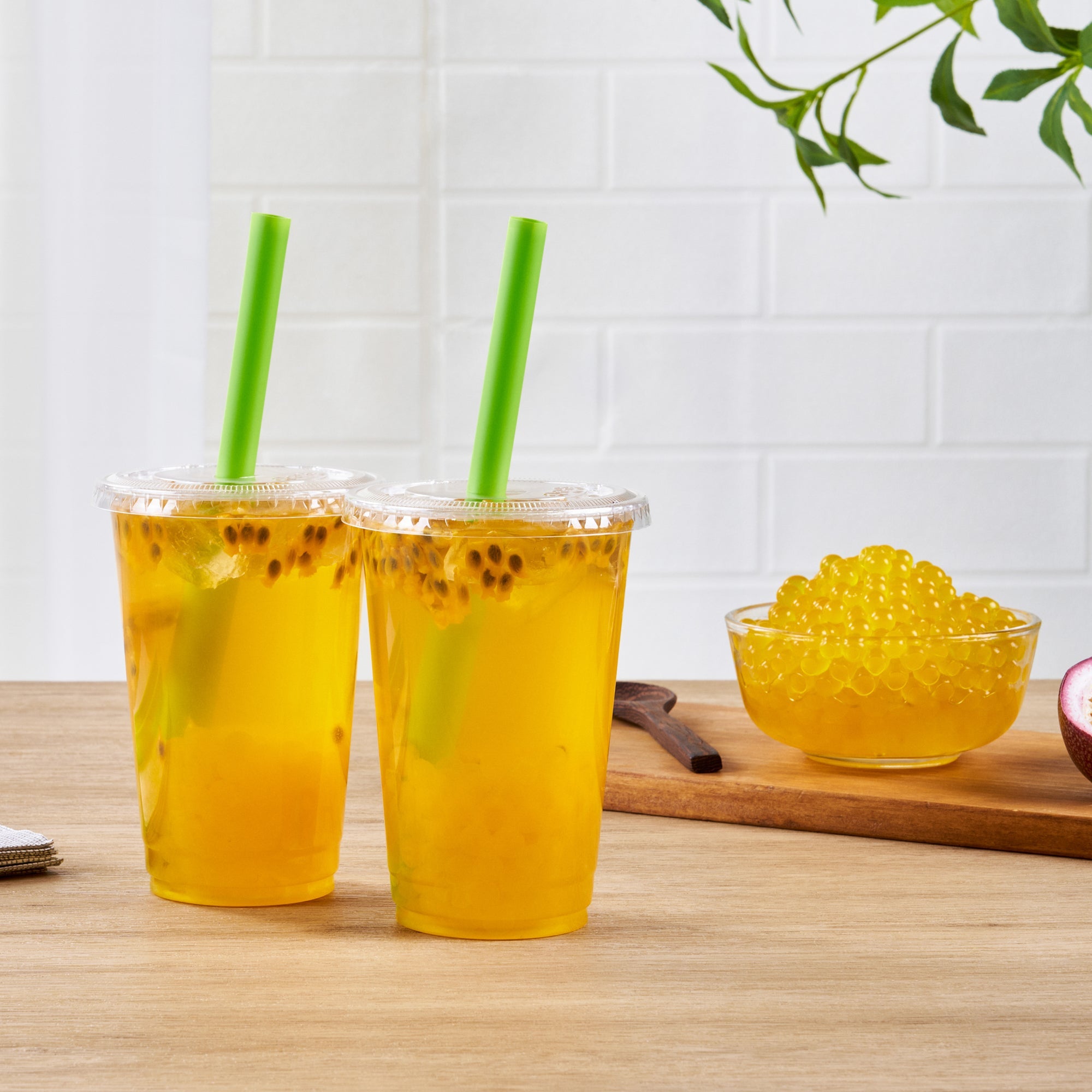 Tea Tek 7 lb Popping Boba - Passion Fruit - 1 count box