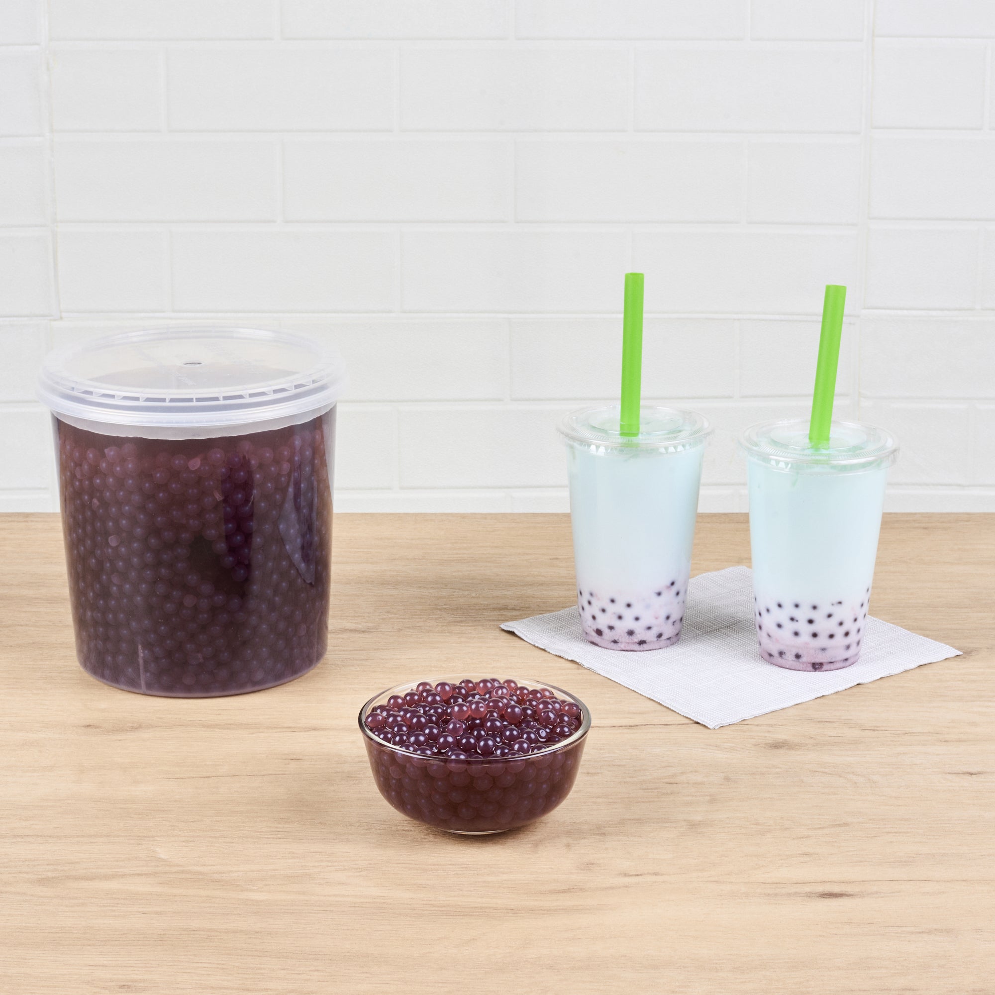 Tea Tek 7 lb Blueberry Popping Boba - 4 count box