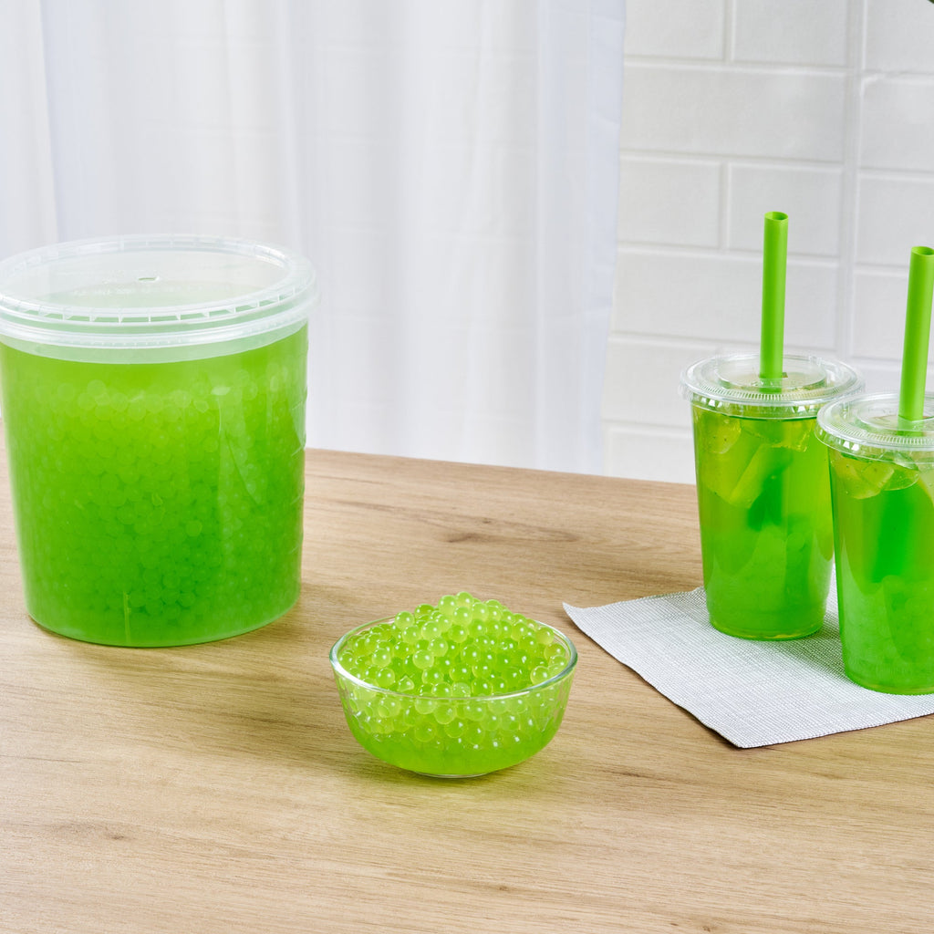 Tea Tek 7 lb Kiwi Popping Boba - 4 count box