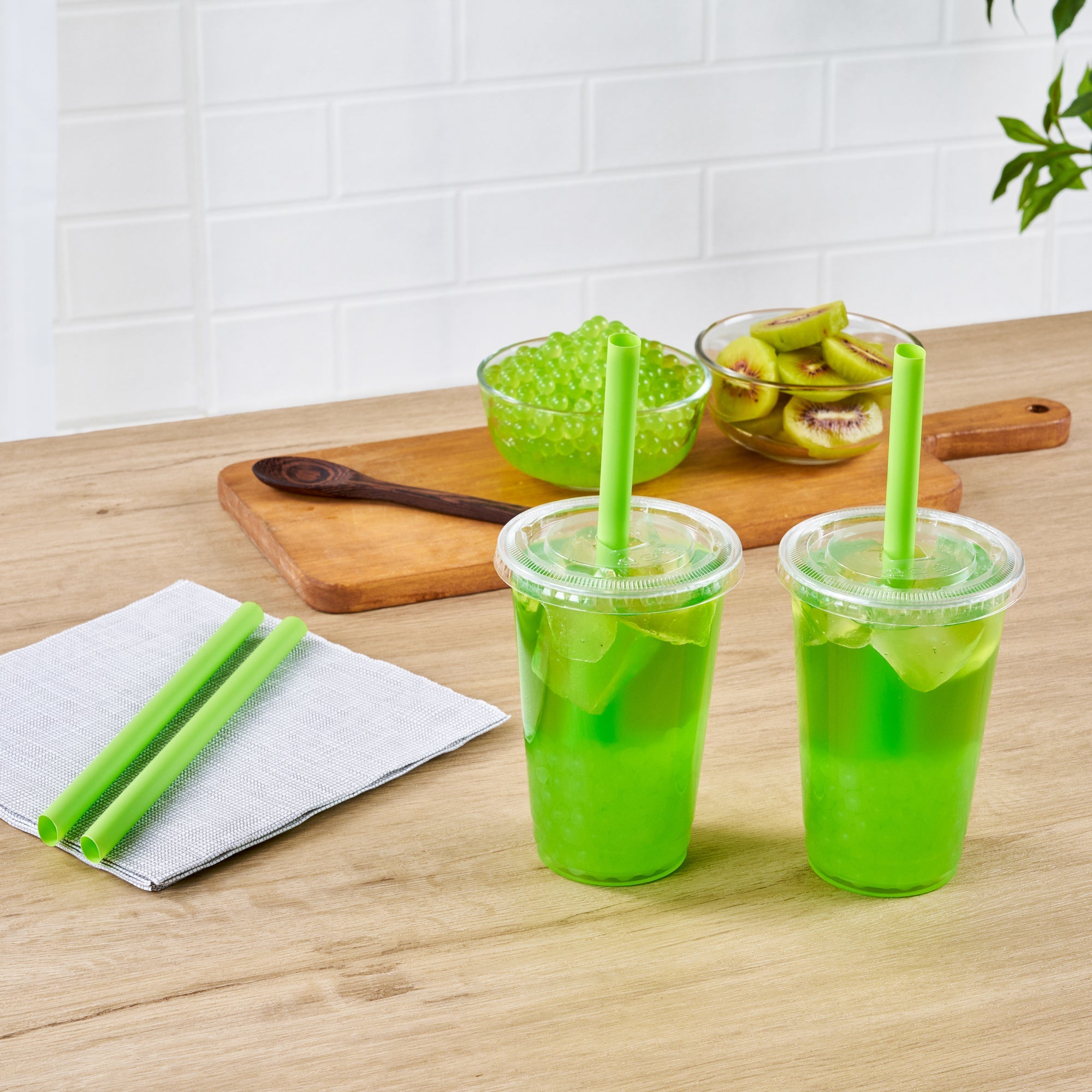 Tea Tek 7 lb Kiwi Popping Boba - 4 count box
