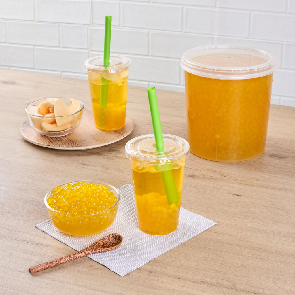 Tea Tek 7 lb Cantaloupe Popping Boba - 4 count box
