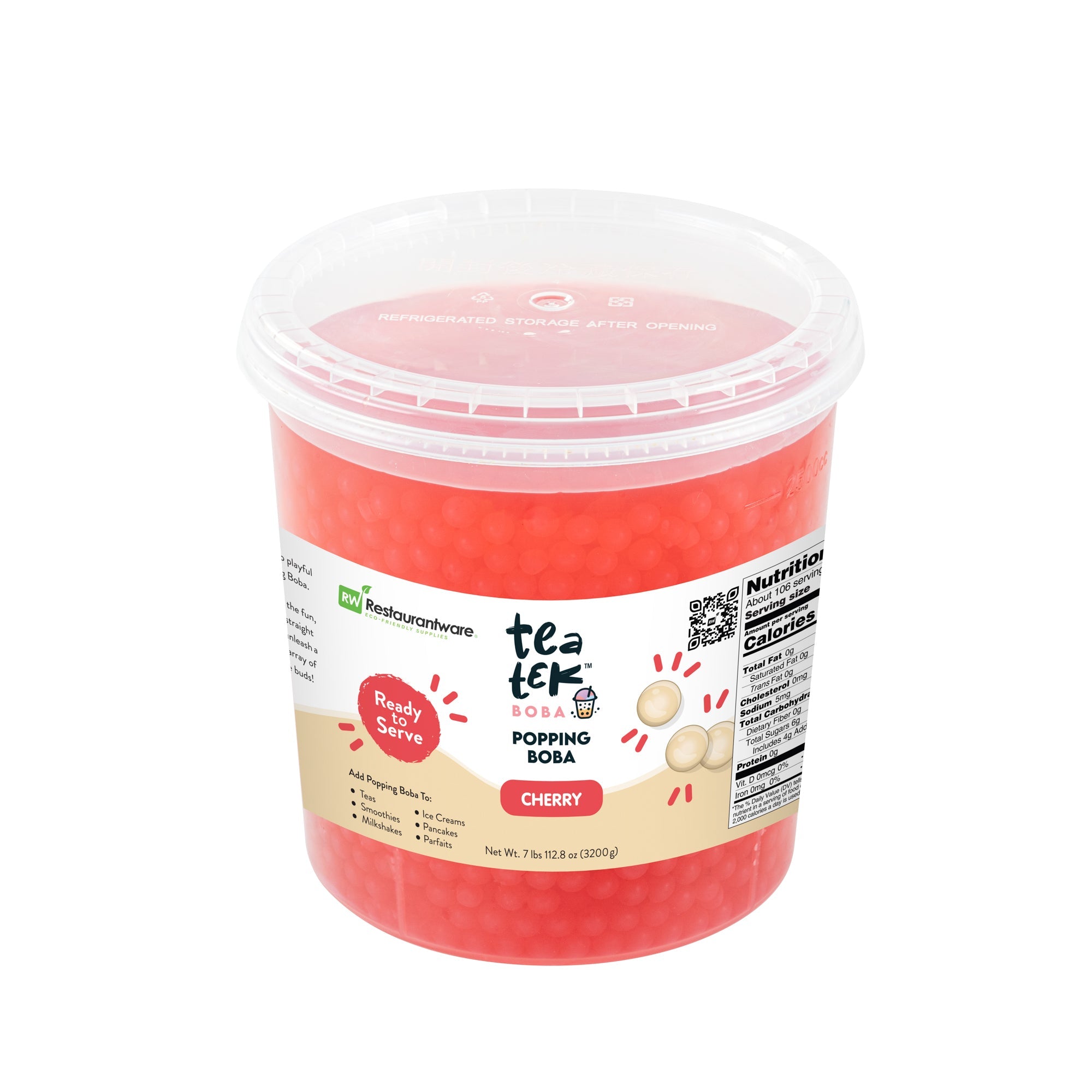 Tea Tek 7 lb Cherry Popping Boba - 1 count box