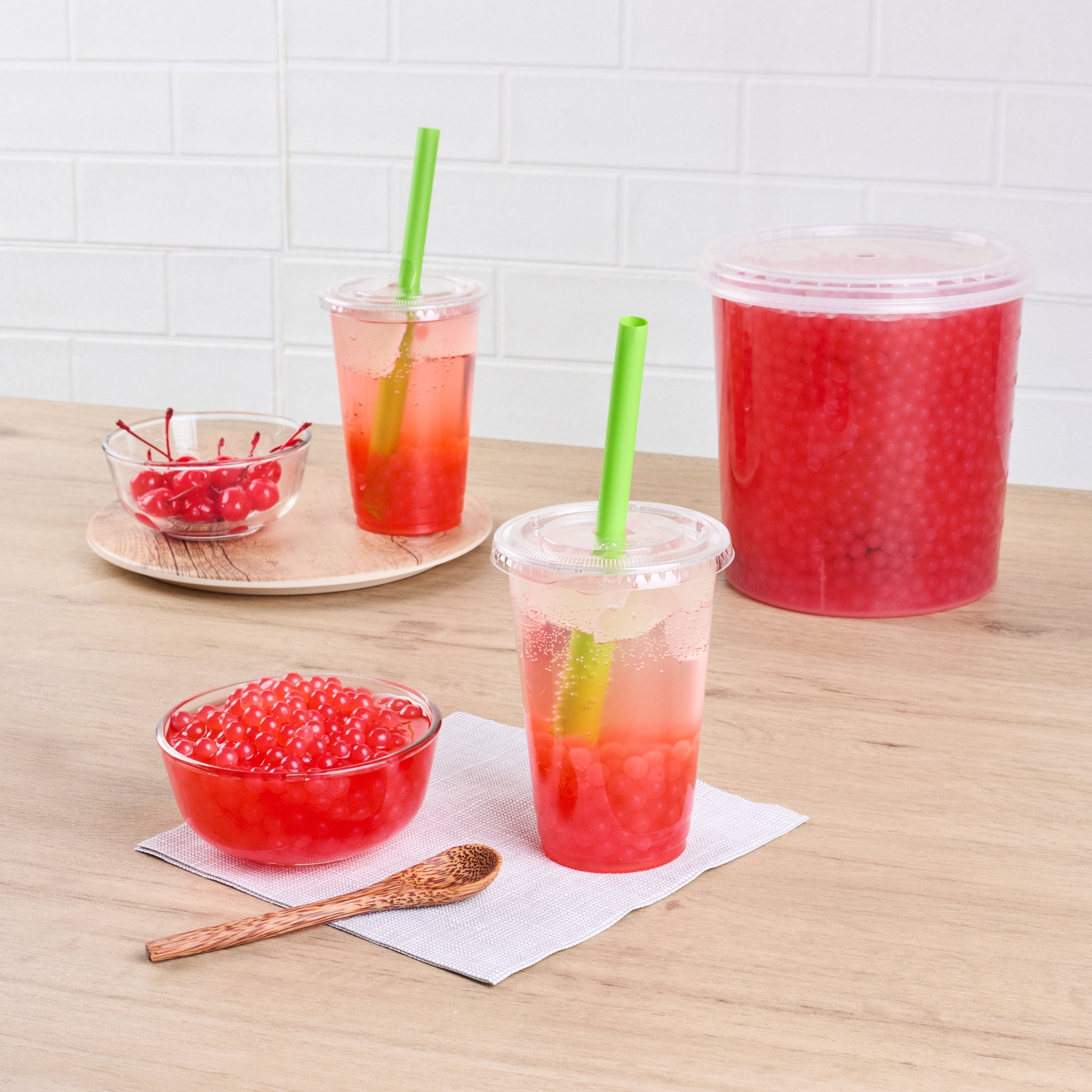 Tea Tek 7 lb Cherry Popping Boba - 4 count box