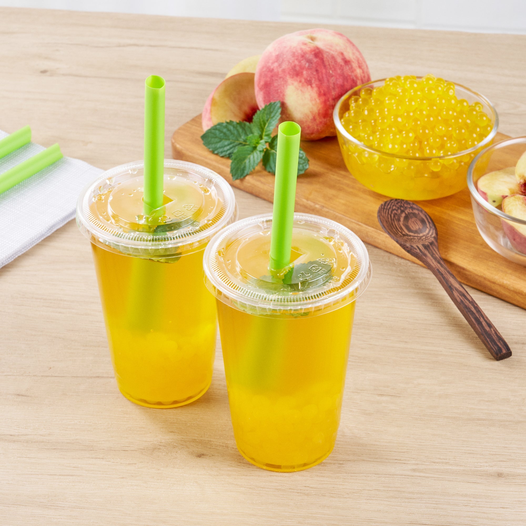 Tea Tek 7 lb Popping Boba - Peach - 1 count box