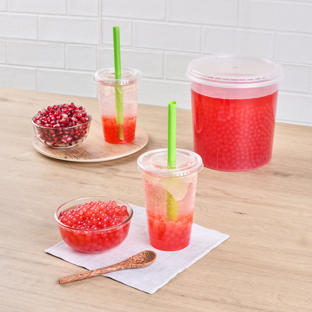 Tea Tek 7 lb Popping Boba - Pomegranate - 1 count box