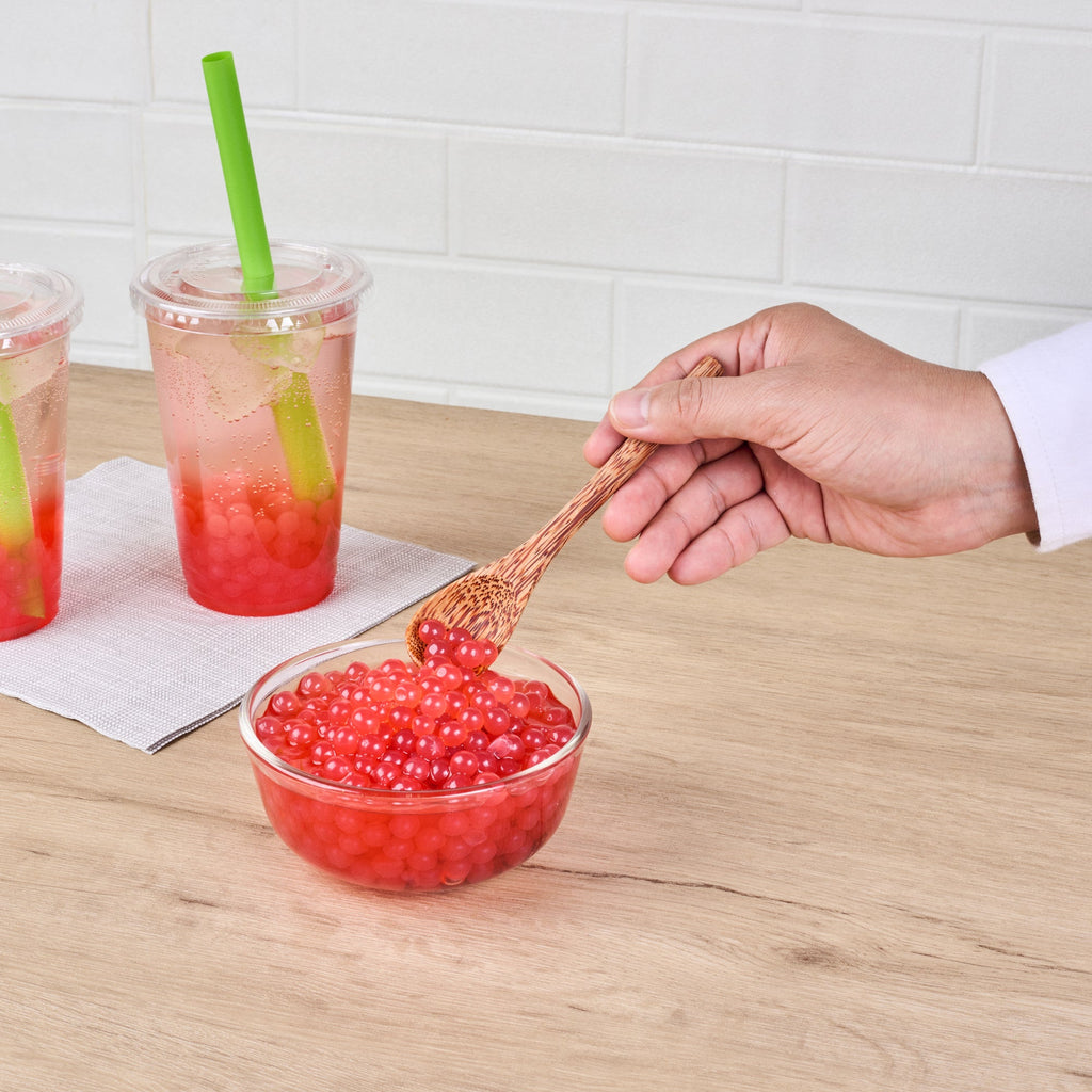 Tea Tek 7 lb Popping Boba - Pomegranate - 4 count box