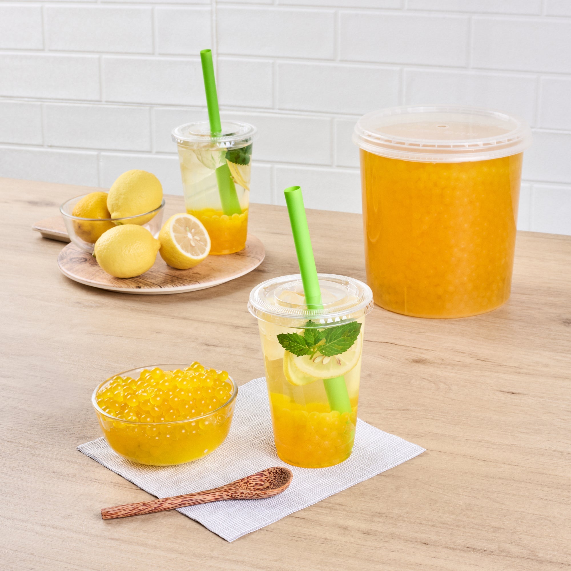 Tea Tek 7 lb Lemon Popping Boba - 1 count box