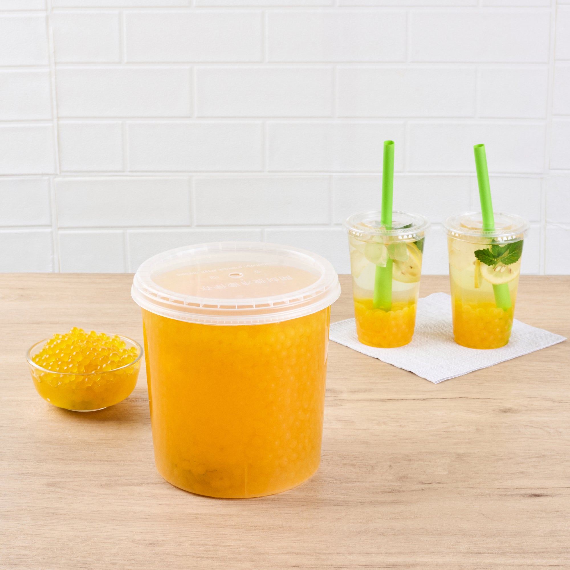 Tea Tek 7 lb Lemon Popping Boba - 1 count box