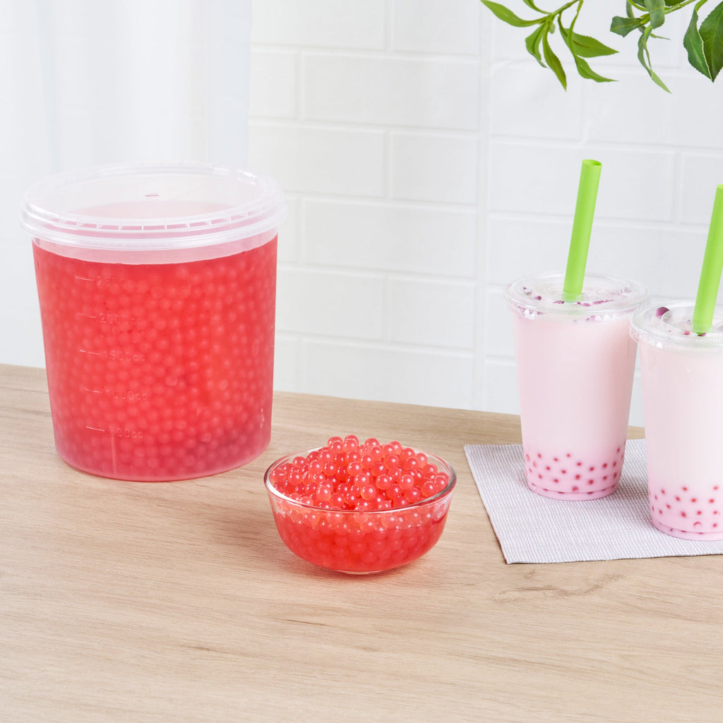 Tea Tek 7 lb Popping Boba - Rose - 1 count box