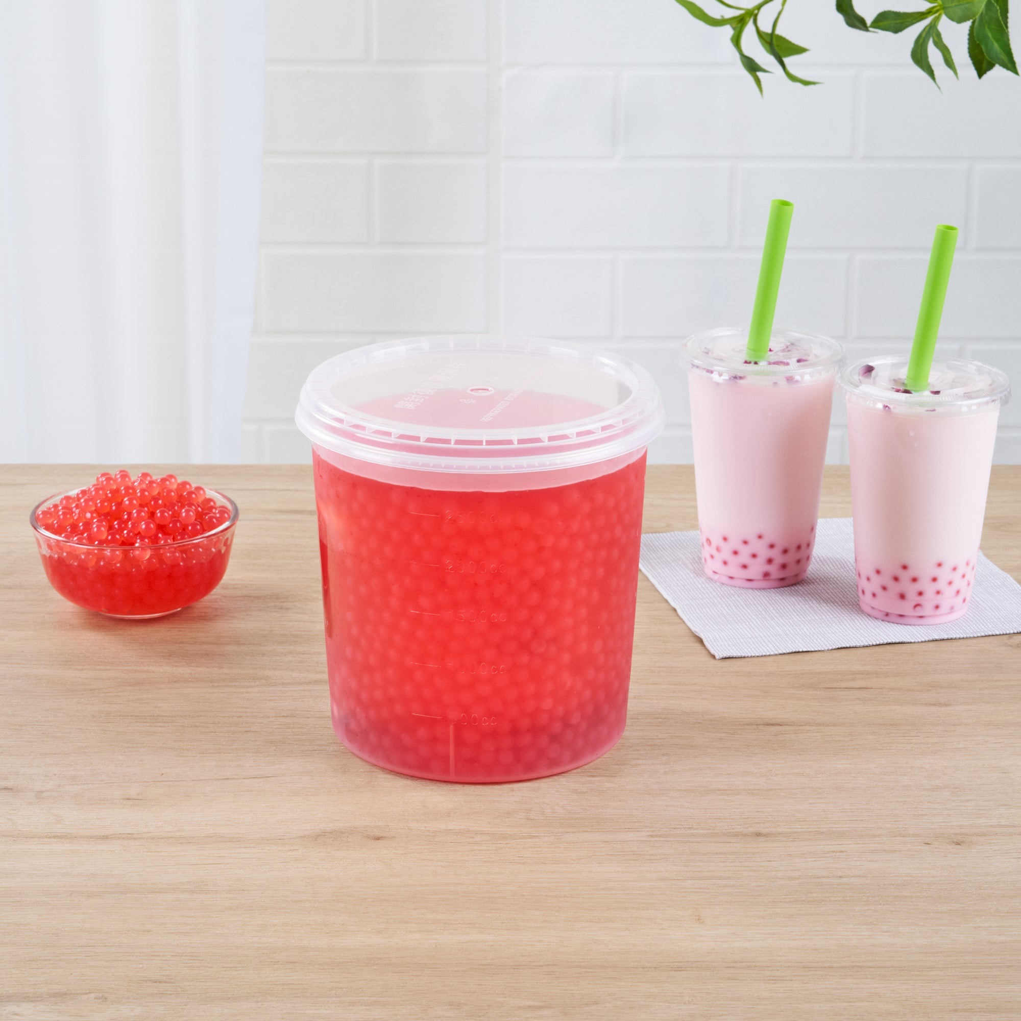 Tea Tek 7 lb Popping Boba - Rose - 4 count box