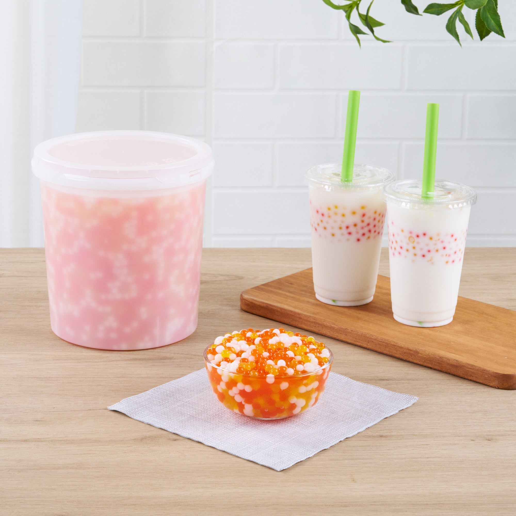 Tea Tek 6.8 lb Assorted Rainbow Popping Boba - 4 count box