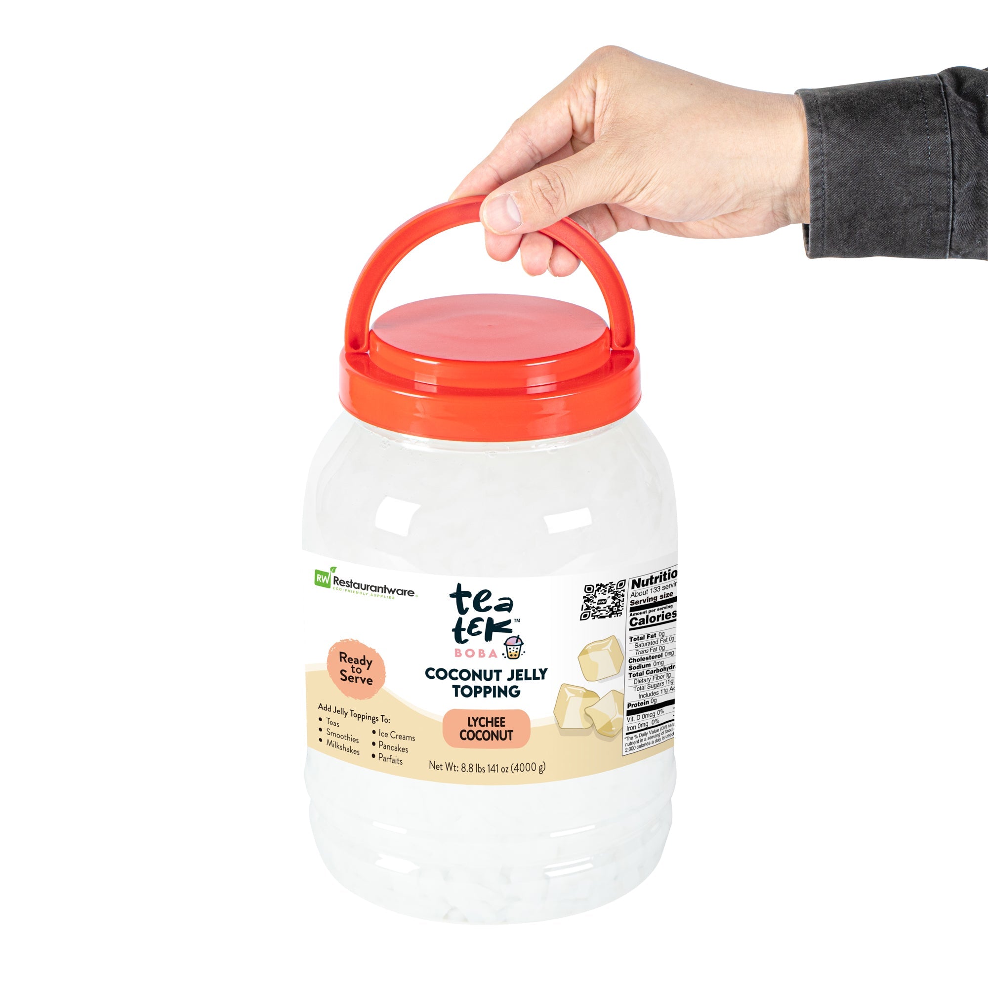 Tea Tek 8.8 lb Jelly Topping - Lychee Coconut - 4 count box