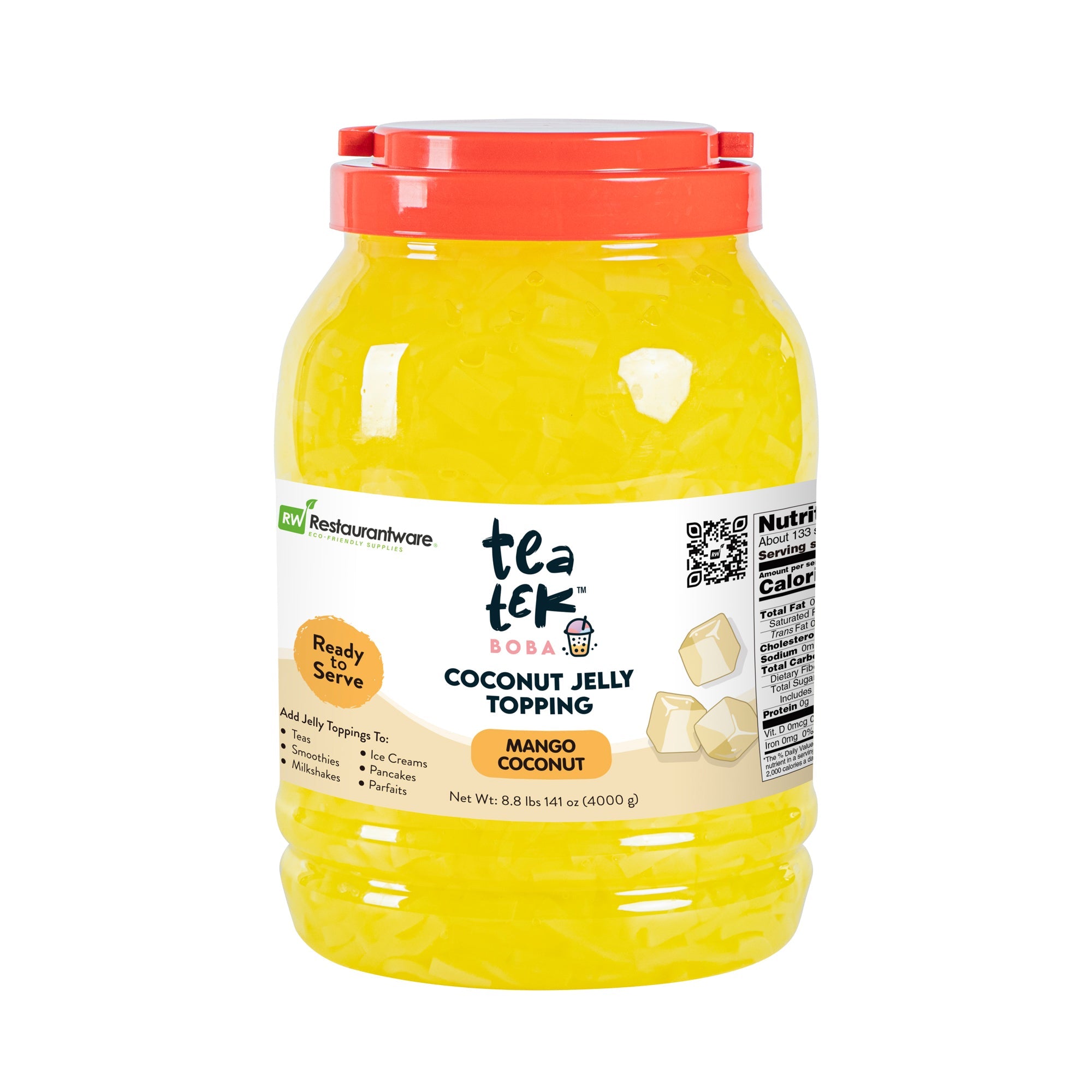 Tea Tek 8.8 lb Jelly Topping - Mango Coconut - 4 count box