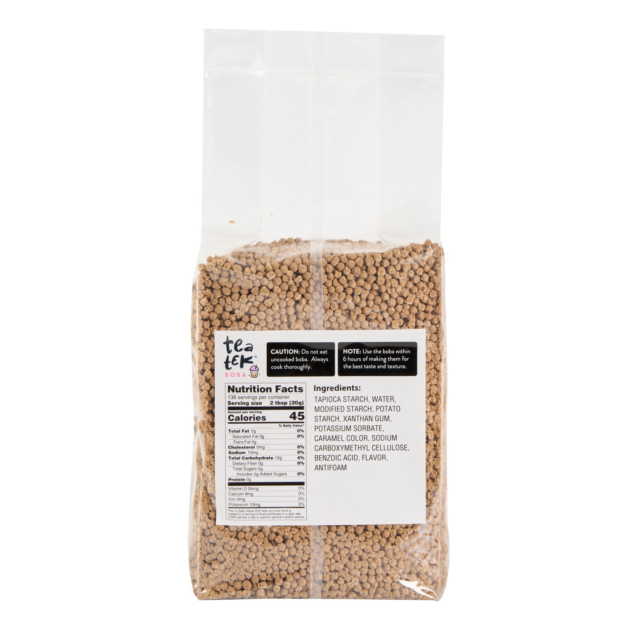 Tea Tek 6 lb Tapioca Boba Pearls - Small - 6 count box