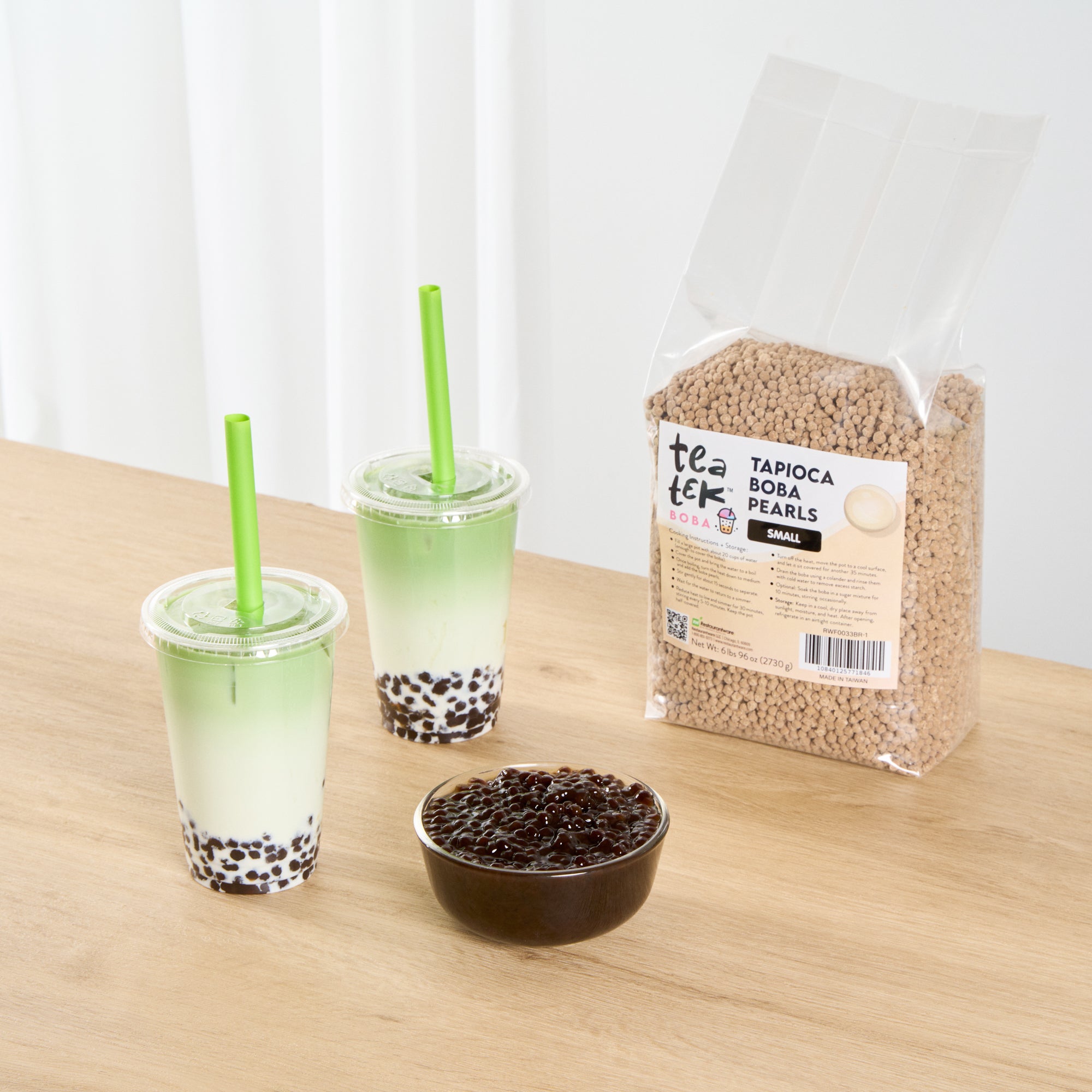 Tea Tek 6 lb Tapioca Boba Pearls - Small - 6 count box
