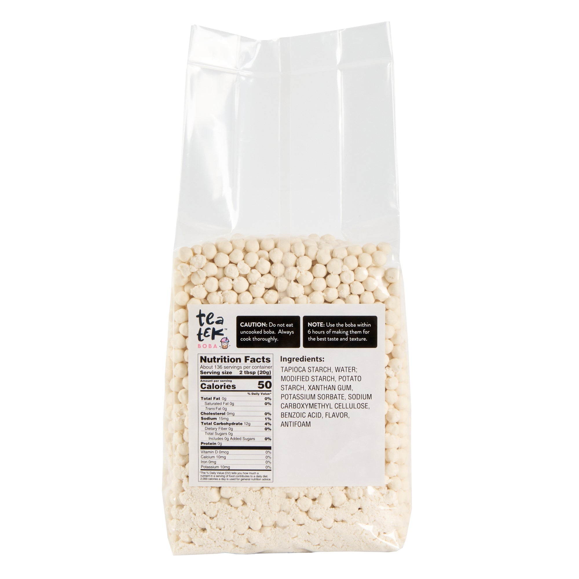 Tea Tek 6 lb Tapioca Boba Pearls - 1 count box