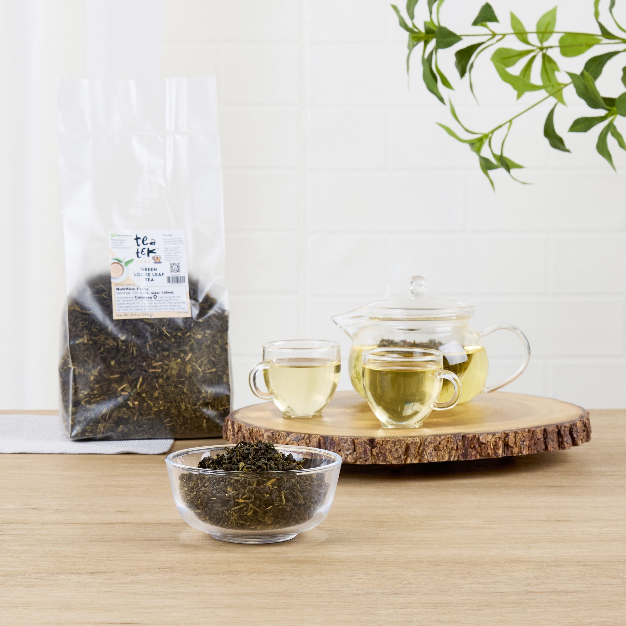 Tea Tek 8.4 oz Green Loose Leaf Tea - 25 count box