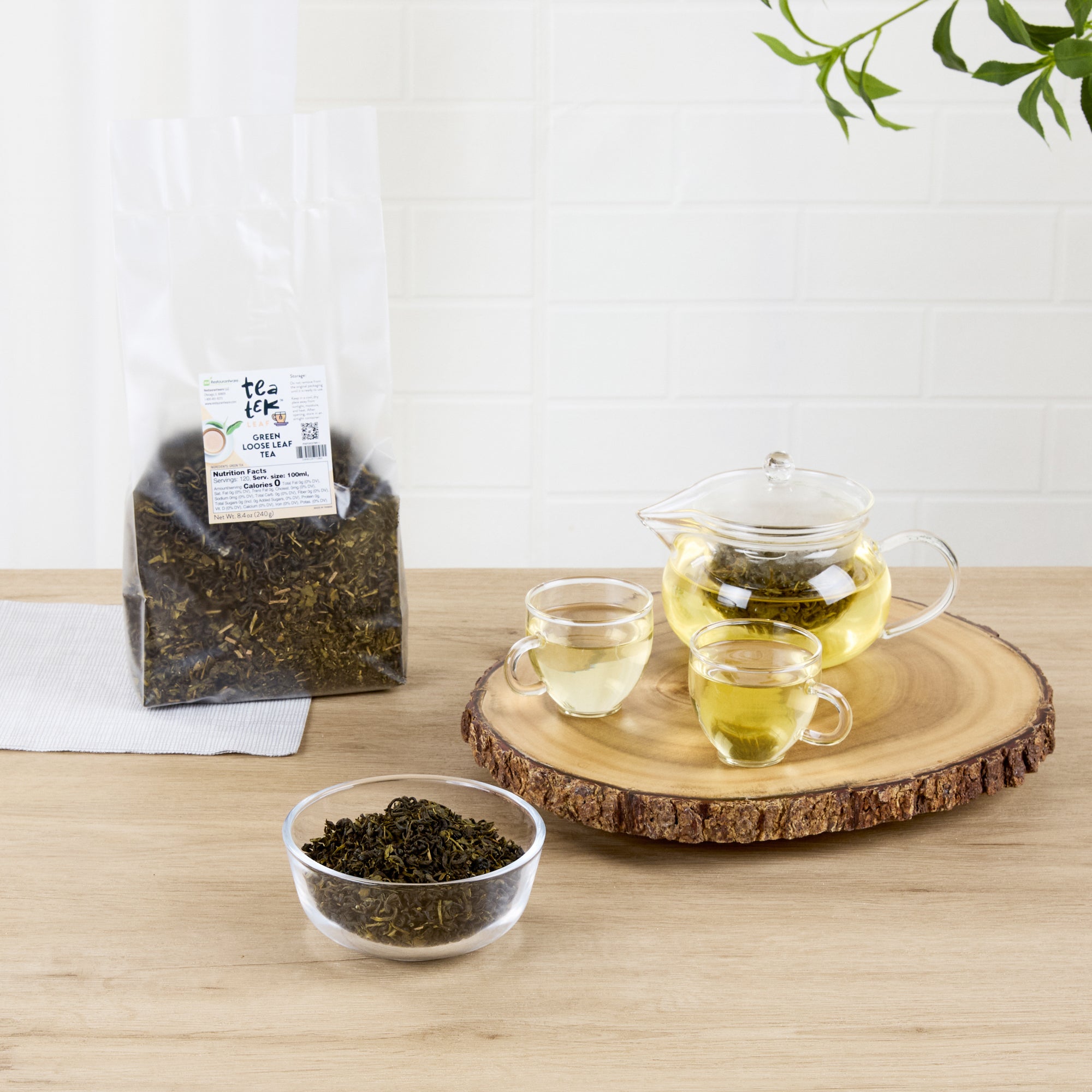 Tea Tek 8.4 oz Green Loose Leaf Tea - 25 count box
