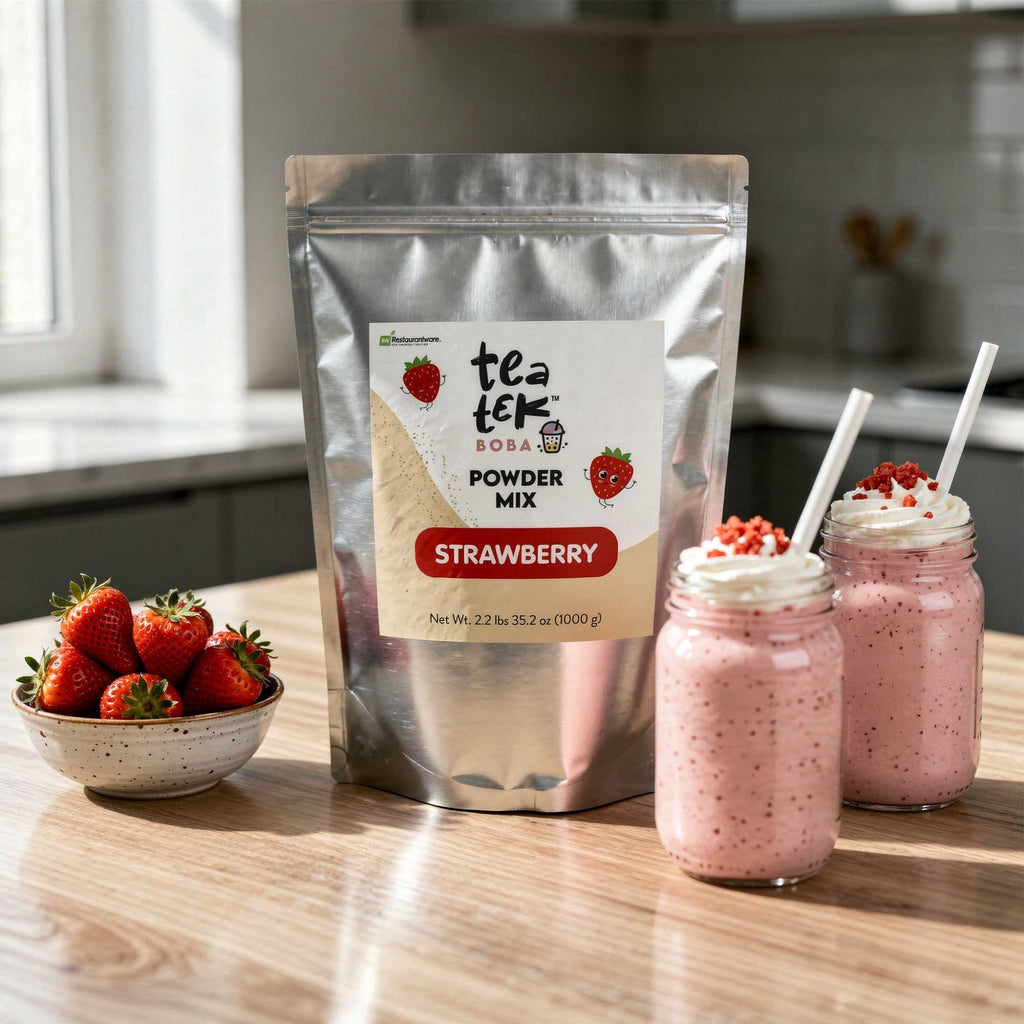 Tea Tek 35.2 oz Strawberry Powder Mix - 10 count box