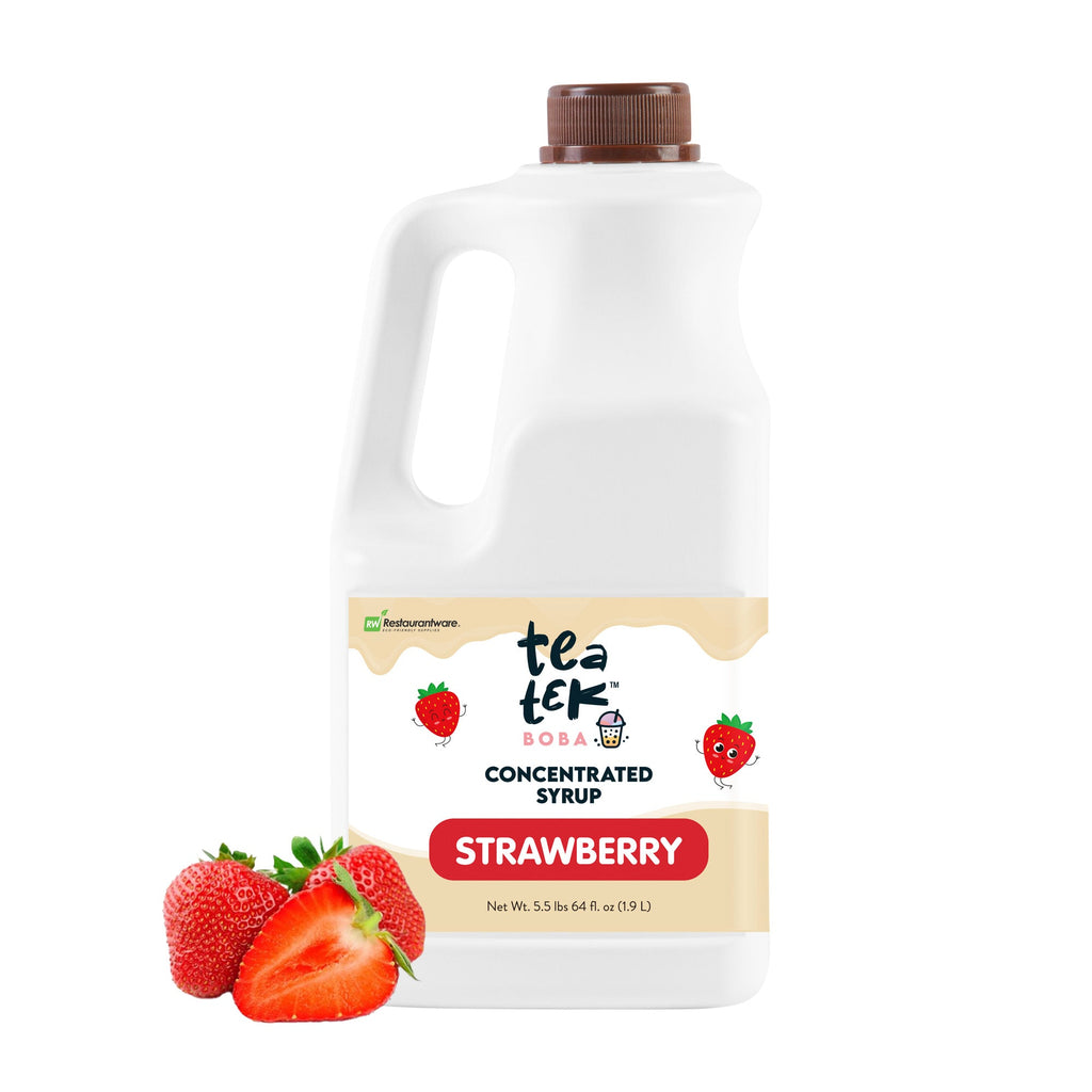 Tea Tek 64 fl. oz Strawberry Concentrated Syrup - 6 count box