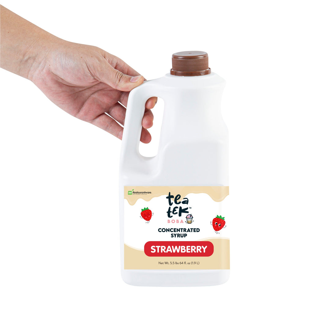Tea Tek 64 fl. oz Strawberry Concentrated Syrup - 6 count box