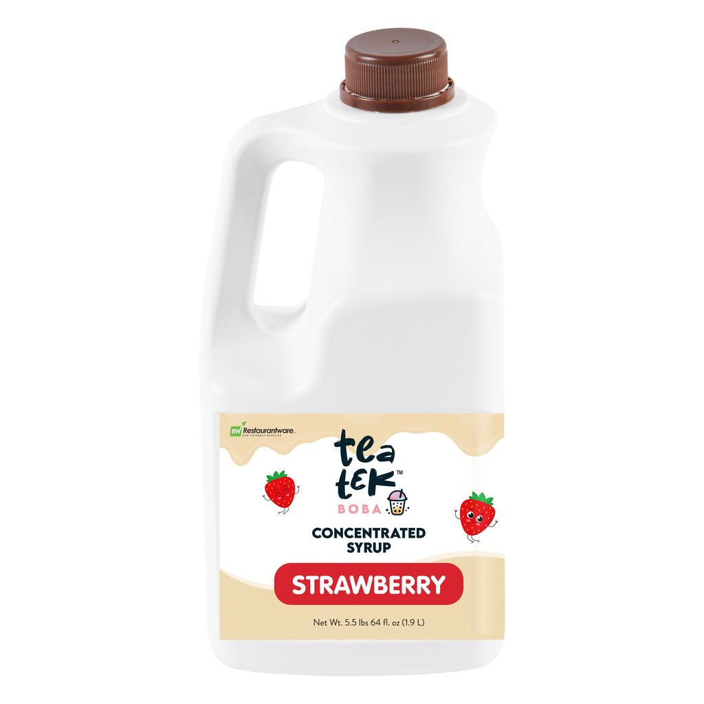 Tea Tek 64 fl. oz Strawberry Concentrated Syrup - 6 count box