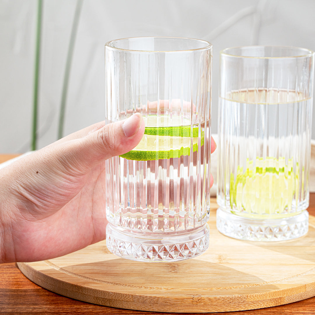 Elysia 15 oz Drinking Glass - 3" x 3" x 6" - 6 count box