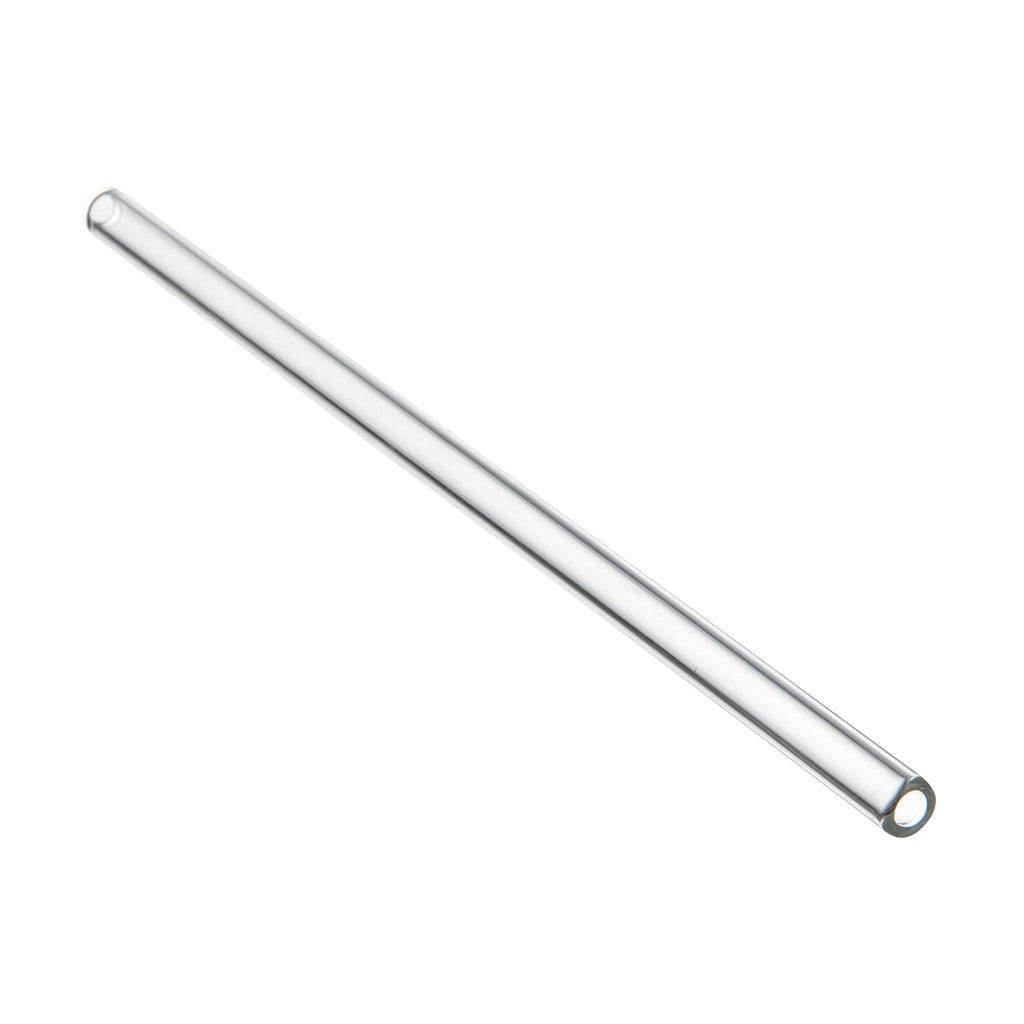 Forma Professional Clear Glass Straw - Borosilicate, with Brush - 7 3/4'' - 100 count box