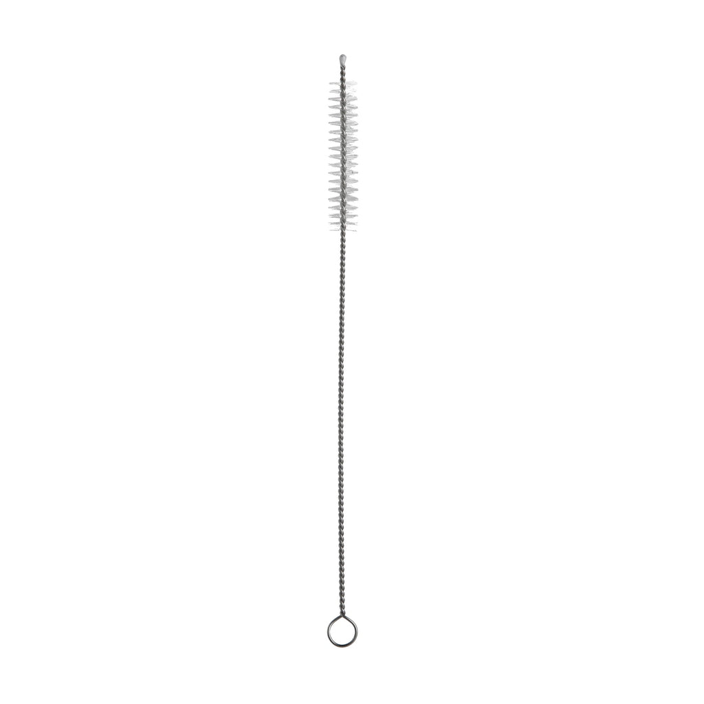 Forma Professional Clear Glass Straw - Borosilicate, with Brush - 7 3/4'' - 100 count box