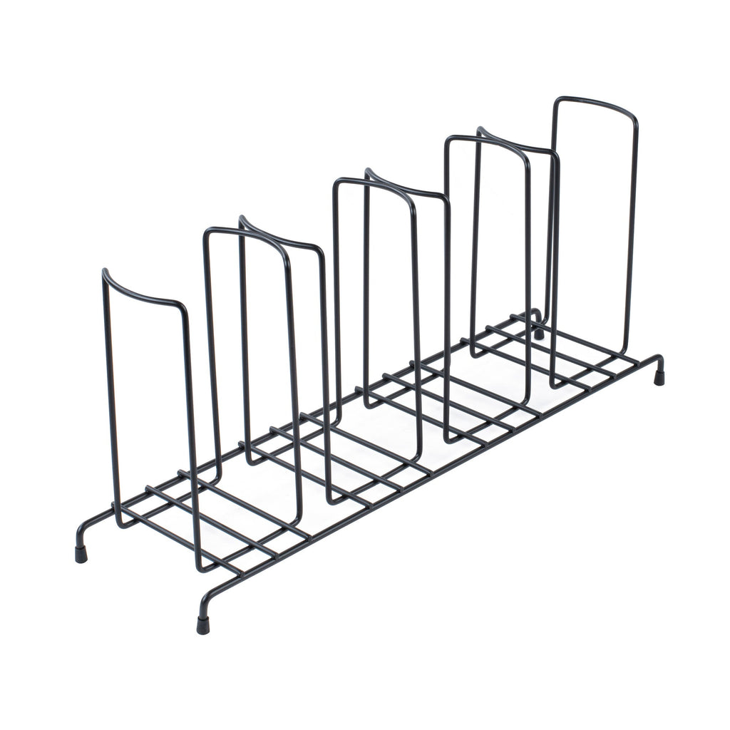 Restpresso Black Iron Cup / Lid Display - 4 Section - 18 1/2" x 8 1/2" x 5" - 1 count box
