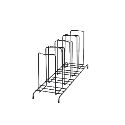 Restpresso Black Iron Cup / Lid Display - 4 Section - 18 1/2" x 8 1/2" x 5" - 1 count box