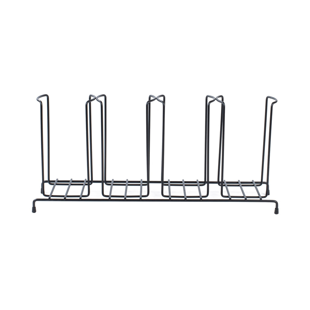 Restpresso Black Iron Cup / Lid Display - 4 Section - 18 1/2" x 8 1/2" x 5" - 1 count box