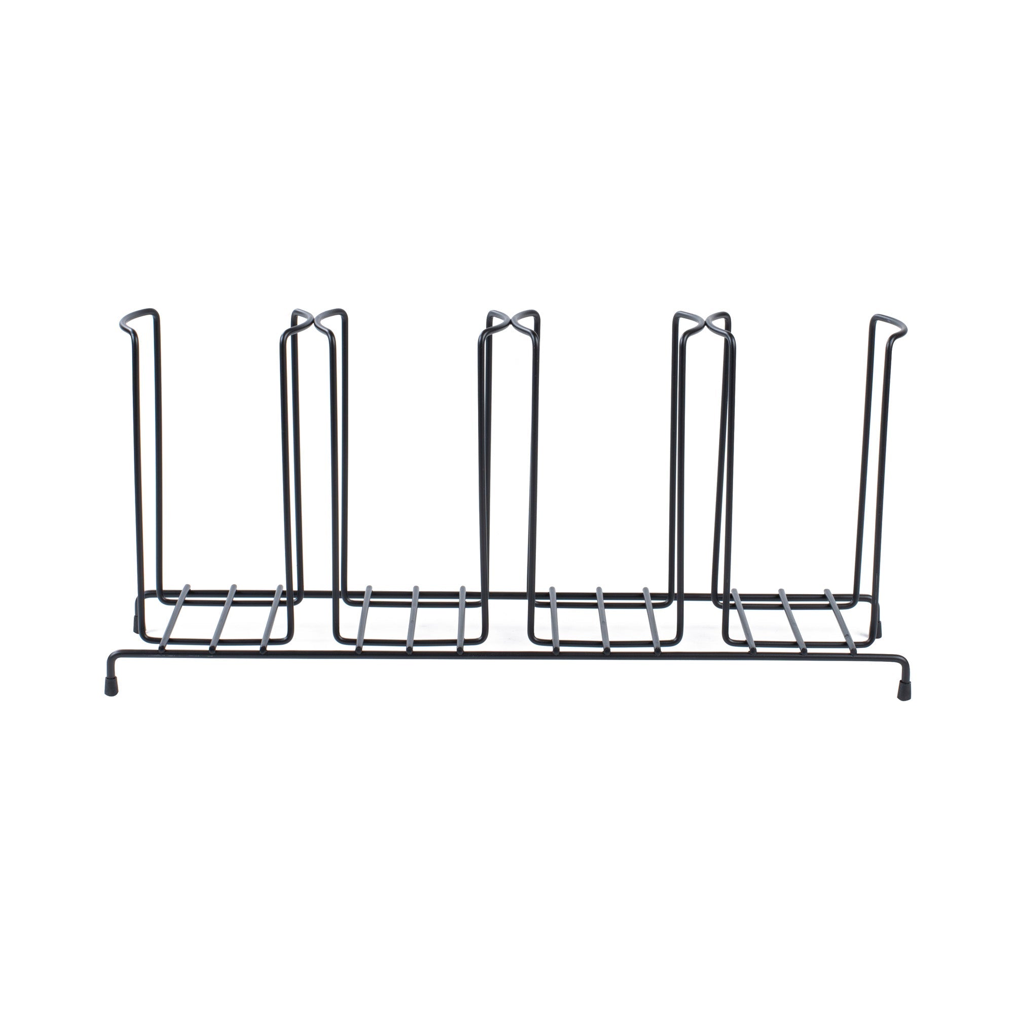 Restpresso Black Iron Cup / Lid Display - 4 Section - 18 1/2" x 8 1/2" x 5" - 1 count box