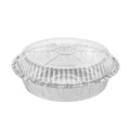 Foil Lux Round Clear Plastic Dome Lid - Fits 7" Take Out Pan - 100 count box