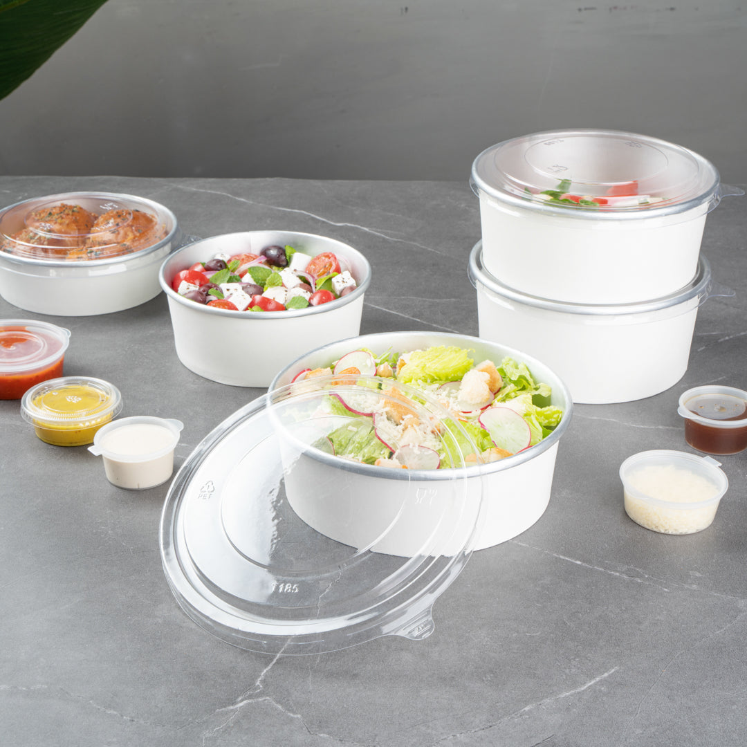 Foil Lux Clear Plastic Take Out Container Lid - Fits 45 oz - 200 count box