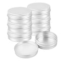 Chef 101 2 oz Round Silver Tin Container - with Screw Lid - 100 count box