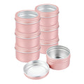 Chef 101 4 oz Round Rose Gold Tin Container - with Window Lid - 100 count box