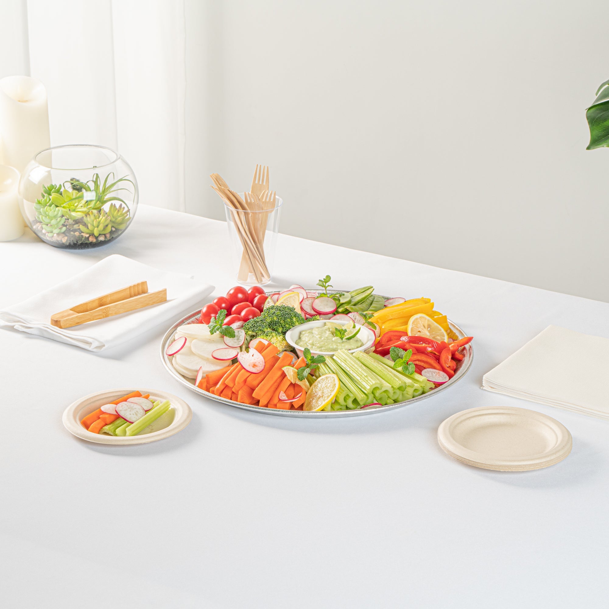 Foil Lux Round Aluminum Catering Tray - 16" - 10 count box