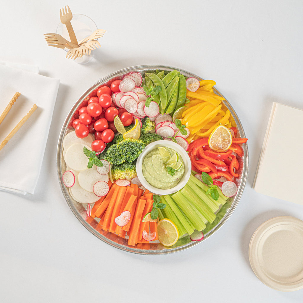 Foil Lux Round Aluminum Catering Tray - 16" - 20 count box