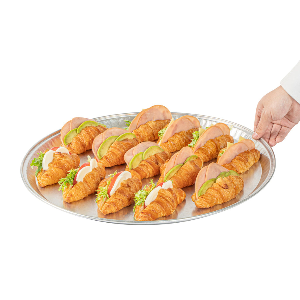 Foil Lux Round Aluminum Catering Tray - 18" - 20 count box