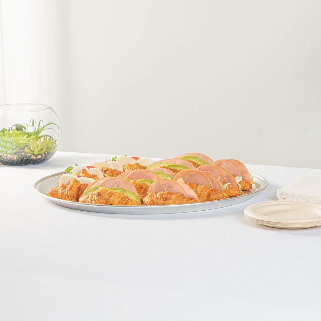 Foil Lux Round Aluminum Catering Tray - 18" - 20 count box