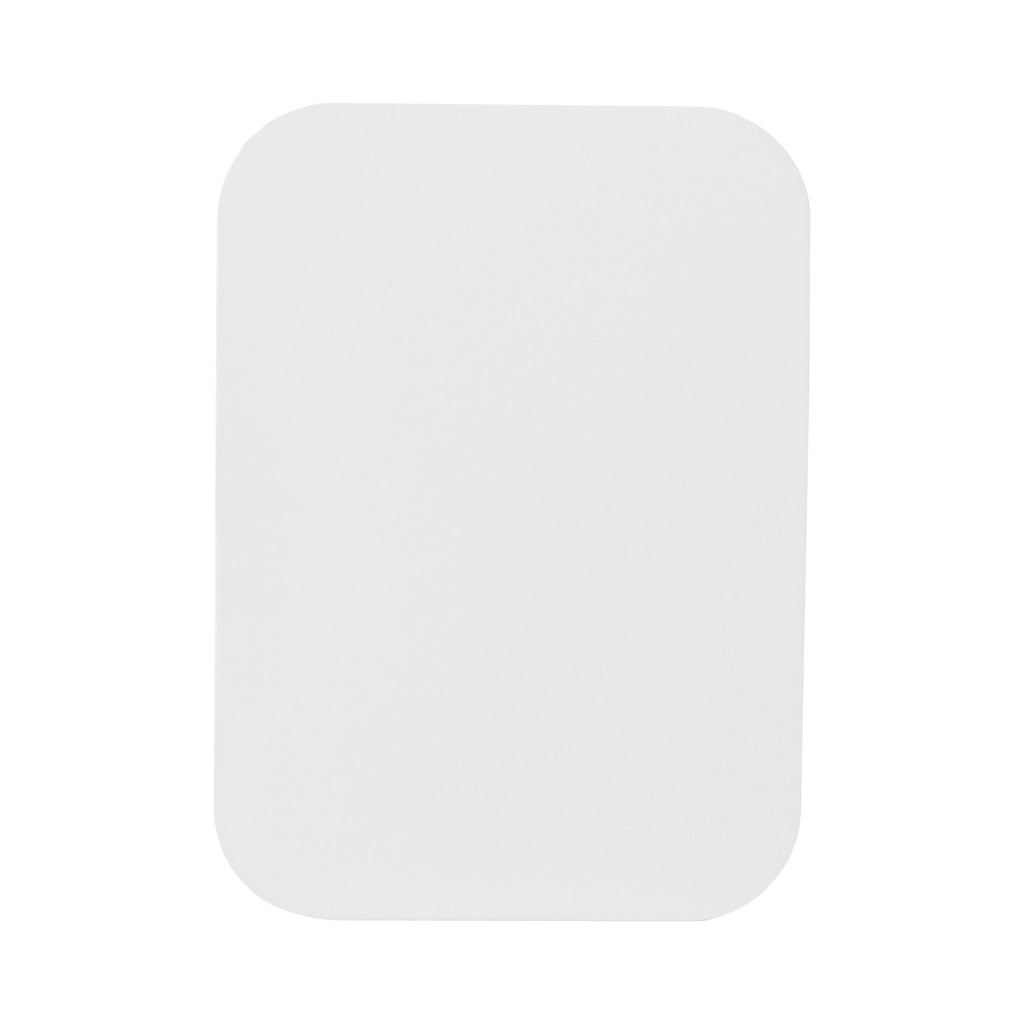 Foil Lux Oblong White Foil-Laminated Board Lid - Fits 2 1/4 lb Container - 100 count box