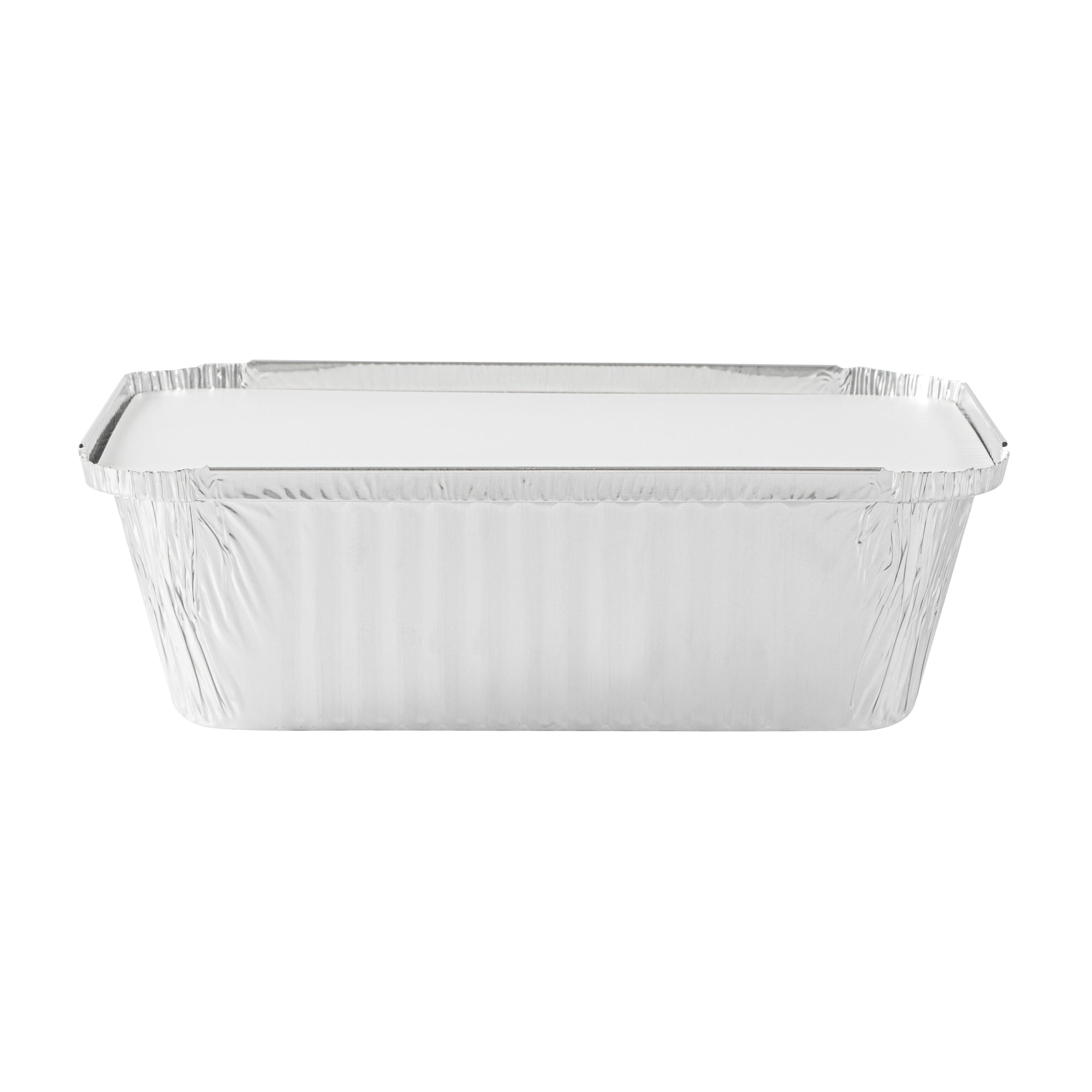 Foil Lux Oblong White Foil-Laminated Board Lid - Fits 5 lb Container - 100 count box