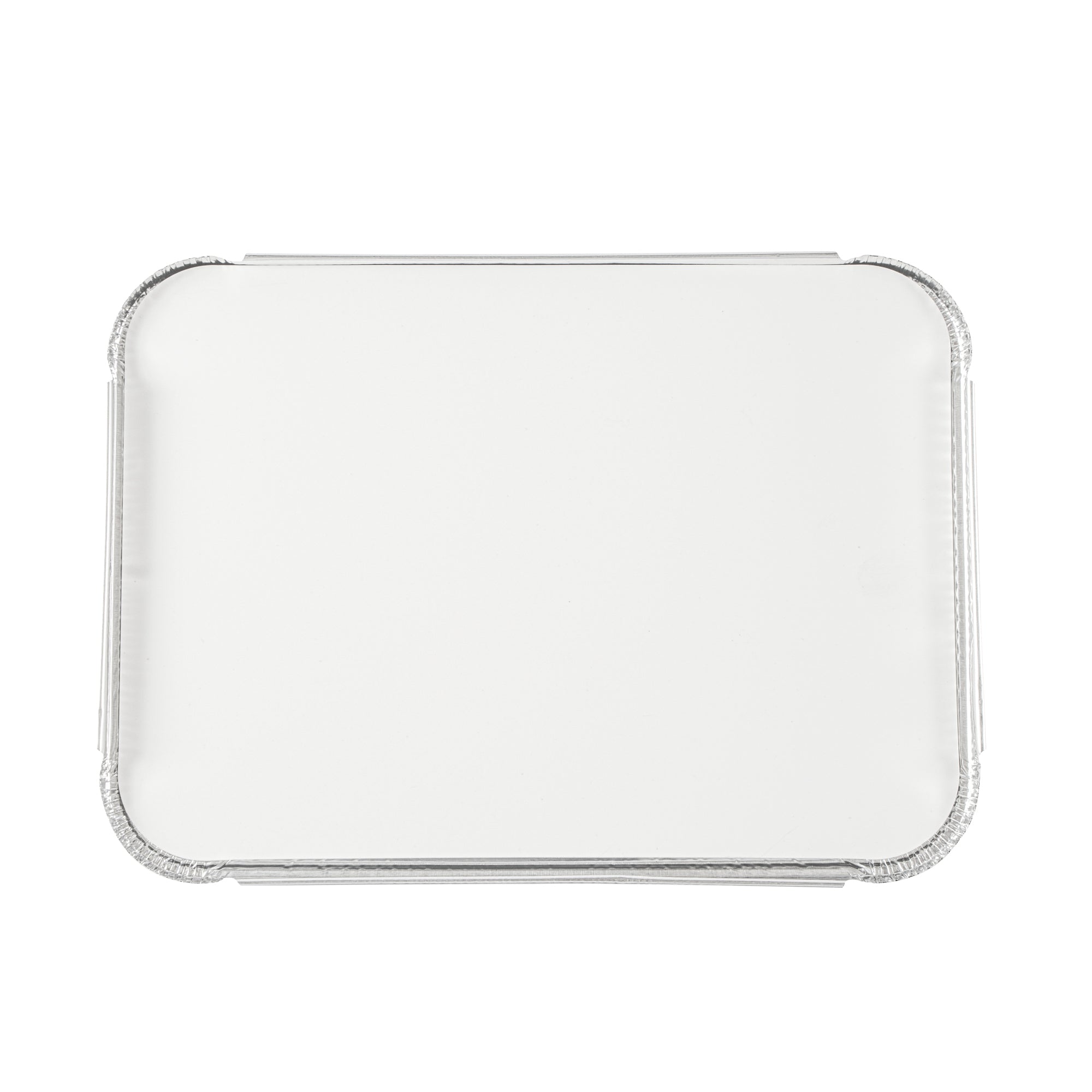 Foil Lux Oblong White Foil-Laminated Board Lid - Fits 5 lb Container - 100 count box