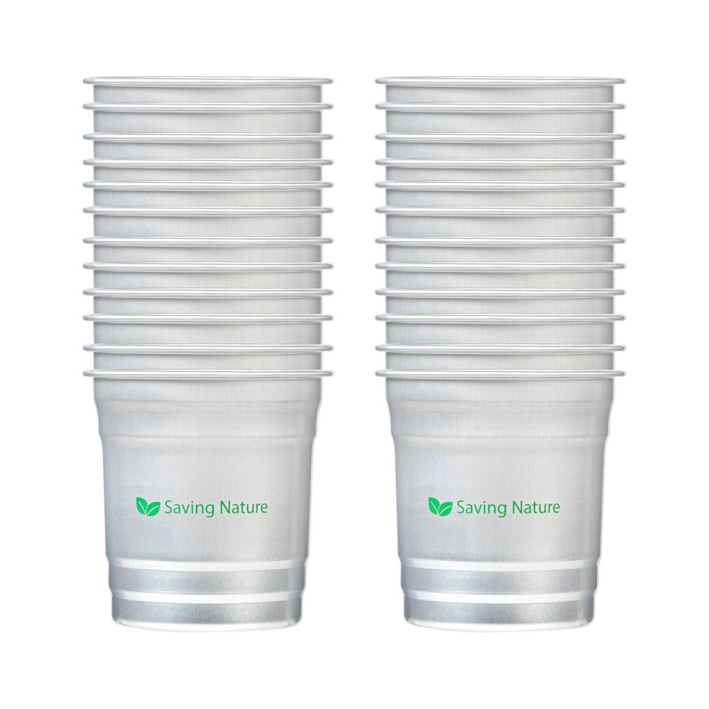 Saving Nature 10 oz Aluminum Drinking Cup - 3 1/2" x 3 1/2" x 3" - 10 count box