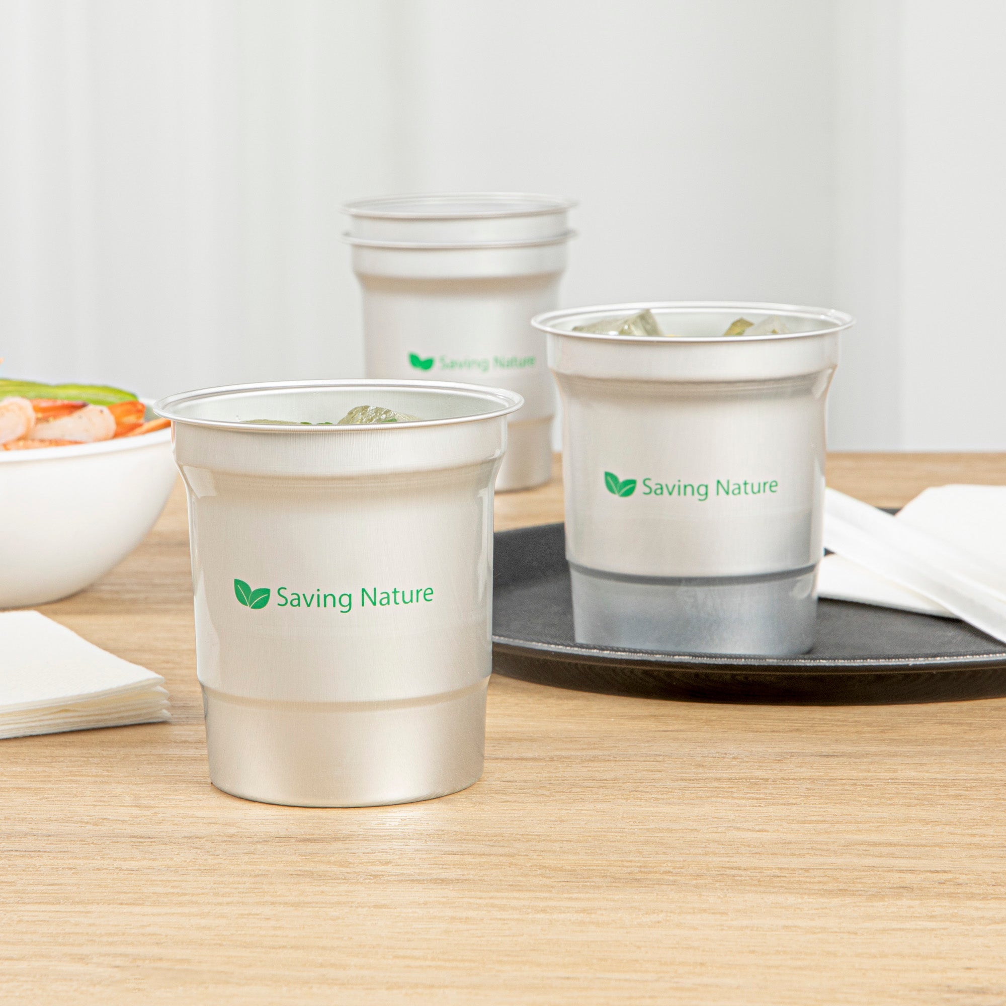 Saving Nature 16 oz Aluminum Drinking Cup - 3 3/4" x 3 3/4" x 4" - 10 count box